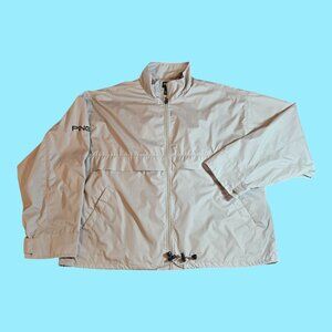 PING Collection Packable Windbreaker Jacket Beige Men's Size L